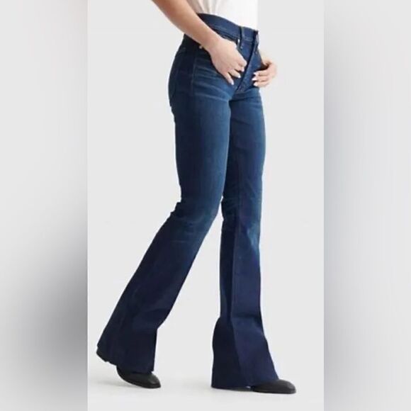 Lucky Brand High Rise Flare Stevie Jean 12/31 Dark Wash 2way Stretch Rhode NWT - Picture 4 of 6